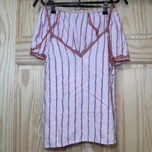 Victoria’s Secret Light Pink Stripes Tank & Shorts Pajama Set Small